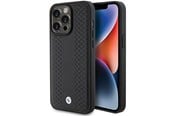 Handys - Cover & Cases - BMW Leather Diamond Pattern case for iPhone 15 Pro - black - 3666339142568