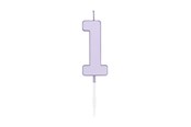 Spielzeug - Globos Cake candle 4.5cm Pastel Lilac no. 1 - 1211