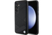 Handys - Cover & Cases - BMW BMHCS24M23RCGPK S24+ S926 black/black hardcase Signature Leather Crossing Lines Pattern - 3666339242633