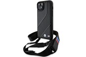 Handys - Cover & Cases - BMW M Edition Carbon Stripe & Strap case for iPhone 15 Plus / 14 Plus - black - 3666339235420