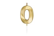 Spielzeug - Globos Cake Candle 6cm Metallic Gold no. 0 - 1010