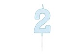Spielzeug - Globos Cake candle 4.5cm Pastel Blue no. 2 - 1182