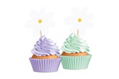 Spielzeug - Globos Daisies Cake Picks - 12 pcs. - 7163