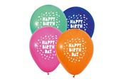 Spielzeug - Globos 12 Inch Happy Birthday Balloons - 8 pcs. - 7176