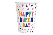 Spielzeug - Globos Happy Birthday Paper Cups 210ml - 8 pcs. - 7179