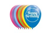 Spielzeug - Globos Balloons Happy Birthday Mix Colors 30cm 8 pcs. - 1129001
