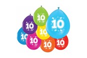 Spielzeug - Globos Balloons 2-sided Printed Number 10 8 pcs. - 512010