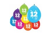 Spielzeug - Globos Balloons 2-sided Printed Number 12 8 pcs. - 512012