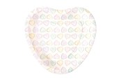 Spielzeug - Globos Paper Plates 23cm Heart-Shaped Watercolors Hearts - 8 pcs. - 4484