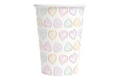 Spielzeug - Globos Paper Cups 210ml Watercolors Hearts - 8 pcs. - 4485