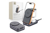 Handys - Adapter und Ladegeräte - Tech-Protect A53 3in1 MagSafe 25W QI2.2 Wireless Charger - Dark Gray - 5906302323890