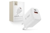 Handys - Adapter und Ladegeräte - Tech-Protect NCA65W-GAN 2-Port PD 65W / QC3.0 2-Port Wall Charger - White - 5906302339822