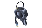 Handys - Adapter und Ladegeräte - Baseus PrimeTrip VR2 45W + 45W Car Charger with Retractable USB-C Cable - Black - C0206900