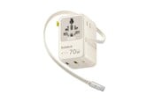 Handys - Adapter und Ladegeräte - Baseus EnerCore CG11 70W 6-in-1 Travel Adapter with Retractable USB-C Cable - White - E0307E01