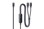 USB Kabel - Baseus Flash 4 140W 2in1 USB-C to USB-C + USB-C Cable 1.5 m - Black - E0426X00
