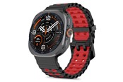 Smartwatch - Accessories - Tech-Protect Iconband Pro for Samsung Galaxy Watch Ultra/Ultra2 47mm - Black and Red - 5906302325887