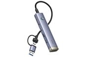 USB-Hubs - Baseus UltraJoy Series USB-A/USB-C hub 4xUSB-A 3.0 1xUSB-C 5V - gray USB-Hubs - B0005280B811-13