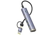 USB-Hubs - Baseus UltraJoy Series USB-A/USB-C hub 4xUSB-A 3.1 1xUSB-C 5V - gray USB-Hubs - B0005280B811-15