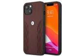 Handys - Cover & Cases - BMW Leather Curve Perforate Case for iPhone 13 - Red - 3666339021863