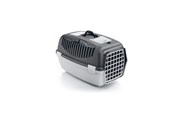 Katzen - Stefanplast Gulliver 2 Transportbox m/Kunststofftür, grau/grau, 55 x 36 x 35 cm - 281241