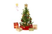 Puppen & Zubehör - Micki Lundby Weihnachtsbaum mit Geschenken, Schmuck und Lichterkette (benötigt 1x CR2032 Batterie, nicht enthalten; 15-Minuten-Autoabschaltung; ab 3 Jahren) - 18414