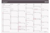 Kalender - Mayland Kæmpekalender Moderne 2x6 mdr. papir rør 2027 - 27064200