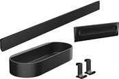 Badezimmerzubehör - Hansgrohe WallStoris Badezimmerzubehör, mattschwarz - 27967670