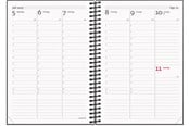Kalender - Mayland A6 ugekalender højformat matsort genbrugskarton 2027 - 27201120