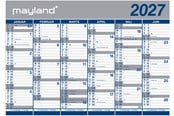 Kalender - Mayland Kæmpekalender 2x6 mdr. papir 2027 (i plastpose) - 27064100