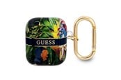 Handys - Anderes Zubehör - GUESS GUA2HHFLB AirPods cover blue/blue Flower Strap Collection - 3666339041878
