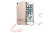 Handys - Cover & Cases - GUESS GUOHCI8H4STP iPhone SE 2022 / SE 2020 / 7/ 8 pink/pink hardcase 4G Print Strap - 3666339055202