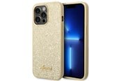 Handys - Cover & Cases - GUESS Glitter Script Case for iPhone 14 Pro - Gold - 3666339065102