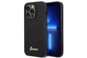 Handys - Cover & Cases - GUESS Glitter Script Case for iPhone 14 Pro - Black - 3666339065140