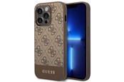 Handys - Cover & Cases - GUESS GUHCP14LG4GLBR iPhone 14 Pro 6.1" brown/brown hard case 4G Stripe Collection - 3666339088521
