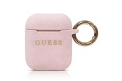 Handys - Anderes Zubehör - GUESS GUACCSILGLLP AirPods cover light pink / pink Silicone Glitter - 3700740463802