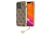 Handys - Cover & Cases - GUESS GUHCP13LGF4GBR iPhone 13 Pro / 13 6.1 "brown / brown hardcase 4G Charms Collection - 3666339033453