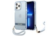Handys - Cover & Cases - GUESS GUHCP13LHTSGSB iPhone 13 Pro / 13 6.1 "blue / blue hardcase Translucent Stap - 3666339040697
