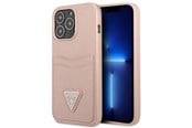 Handys - Cover & Cases - GUESS GUHCP13LPSATPP iPhone 13 Pro / 13 6.1 "pink / pink hardcase SaffianoTriangle Logo Cardslot - 3666339048143