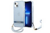 Handys - Cover & Cases - GUESS GUHCP13MHTSGSB iPhone 13 6.1 "blue / blue hardcase Translucent Stap - 3666339040680