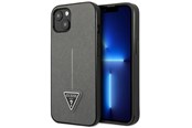 Handys - Cover & Cases - GUESS GUHCP13SPSATLG iPhone 13 mini 5.4 "silver / silver hardcase SaffianoTriangle Logo - 3666339040352