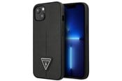 Handys - Cover & Cases - GUESS GUHCP13SPSATLK iPhone 13 mini 5.4 "black / black hardcase SaffianoTriangle Logo - 3666339040277