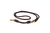 Hunde - Timely PARIS Dressurleine Dunkelbraun 12 mm. / 220 cm. - 5907784874689