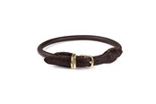 Hunde - Timely PARIS Halsband Dunkelbraun 10 mm. / 60 cm. - 5907784871534