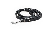 Hunde - Timely PRAG Dressurleine schwarz 12 mm. / 220 cm. - 5907784877444