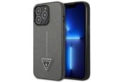 Handys - Cover & Cases - GUESS GUHCP14LPSATLG iPhone 14 Pro 6.1 "silver / silver hardcase SaffianoTriangle Logo - 3666339065461