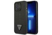 Handys - Cover & Cases - GUESS GUHCP14LPSATLK iPhone 14 Pro 6.1" black/black hardcase SaffianoTriangle Logo - 3666339065386