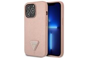 Handys - Cover & Cases - GUESS GUHCP14LPSATLP iPhone 14 Pro 6.1 "pink / pink hardcase SaffianoTriangle Logo - 3666339065508