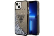 Handys - Cover & Cases - GUESS GUHCP14MLFCTPK iPhone 14 Plus 6.7" black/black hardcase Liquid Glitter Palm Collection - 3666339064655