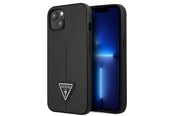 Handys - Cover & Cases - GUESS GUHCP14MPSATLK iPhone 14 Plus 6.7 "black / black hardcase SaffianoTriangle Logo - 3666339065379