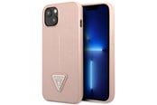 Handys - Cover & Cases - GUESS GUHCP14MPSATLP iPhone 14 Plus 6.7 "pink / pink hardcase SaffianoTriangle Logo - 3666339065492